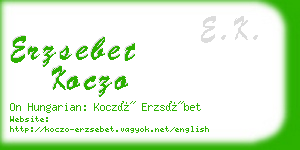 erzsebet koczo business card